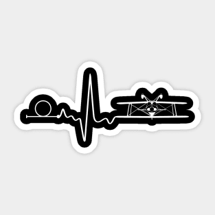 Aerobatics Biplane Pitts Special Heartbeat Design Sticker